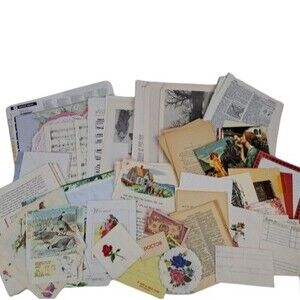 125+ Lot VTG Dictionary Book Pages Paper Scrapbook Junk Journal Ephemera TikTok